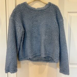 Lululemon Blue Sherpa Wool Whenever Crew Pullover